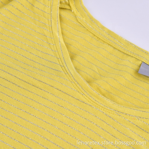 ECO Dzianiny Przędza Barwiona Larex Metallic Stripe Tkanina